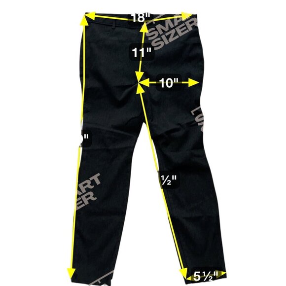 Womens Black Stretch Slim Fit Pants Size 20 Time And Tru Cotton Polyester Blend - Picture 3 of 5